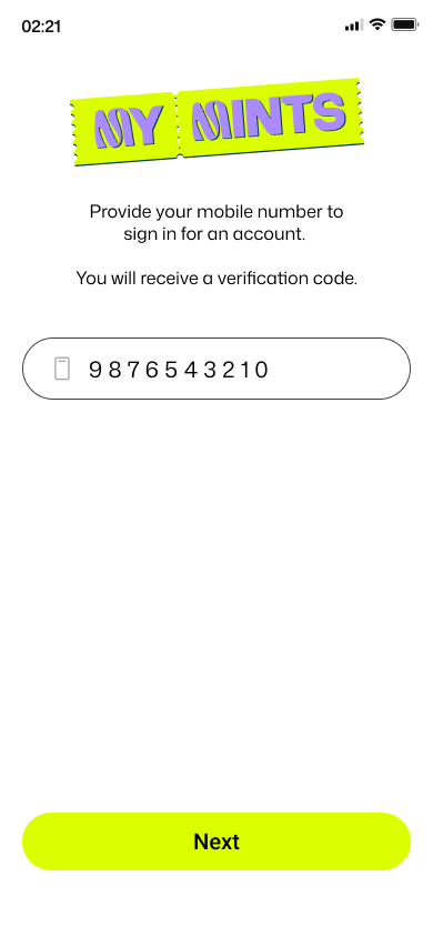 Enter Your Mobile Number continued